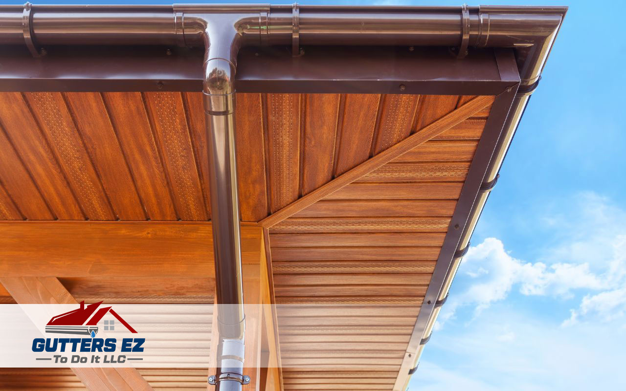 Beautiful copper gutters adding value and style to a home.