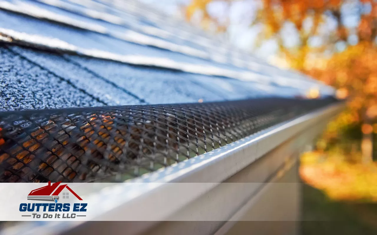 A step-by-step demonstration of how to clean gutters with guards.