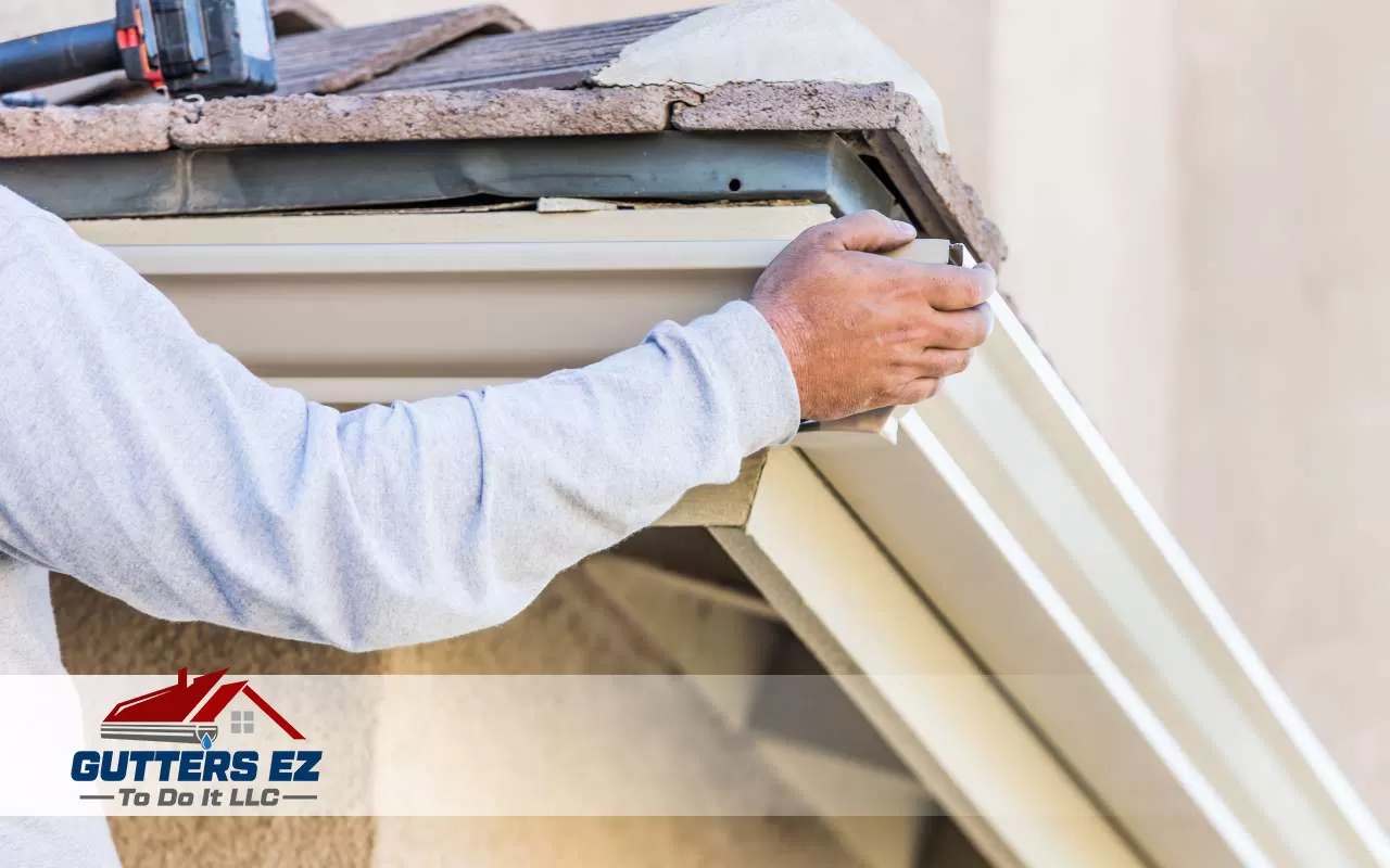 Step-by-step process showing how to install gutters on a home.